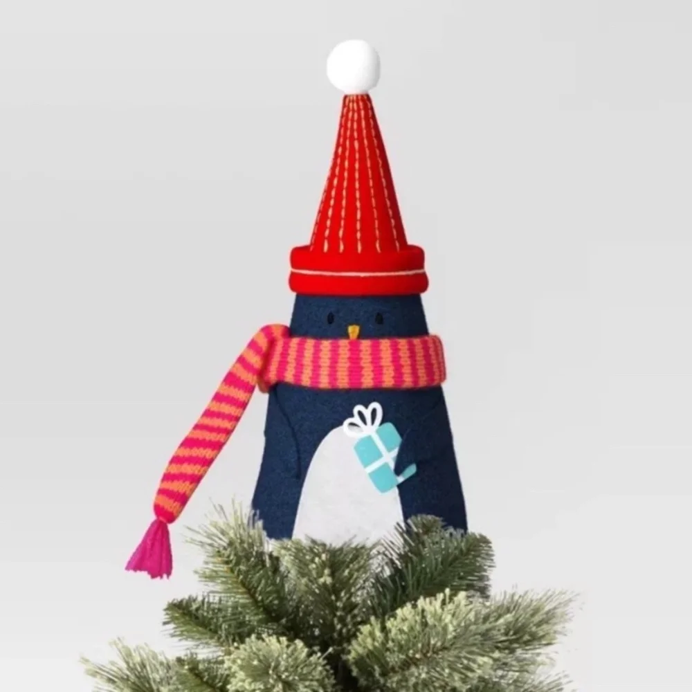 NWT Target Felt Cone Penguin Mini Christmas Tree Topper